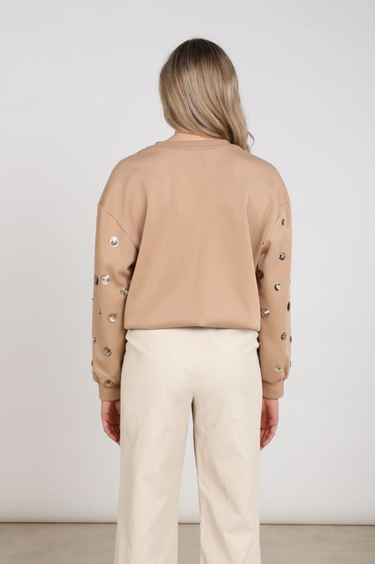 SARA PULLOVER PAILLET 335 Toffee