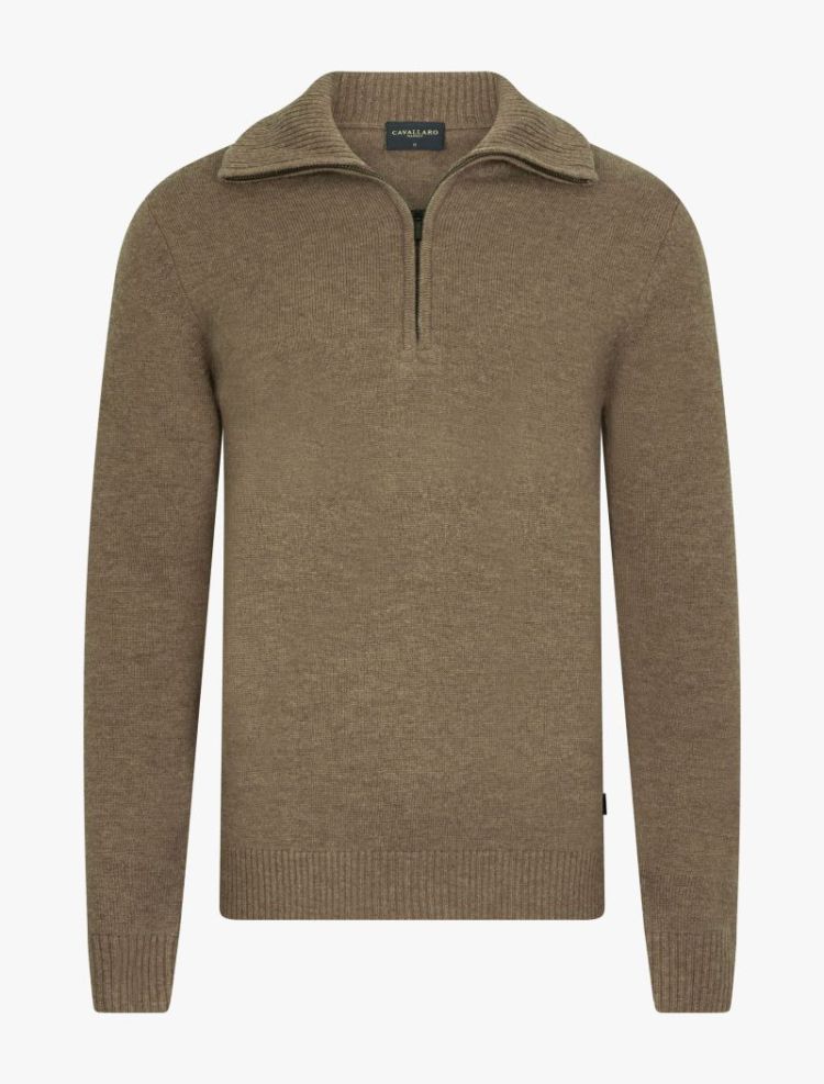 SANMORI HALF ZIP PULLOVER 840000 Taupe