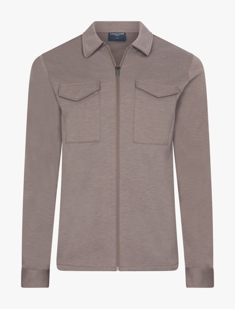 ZERADINO MELANGE OVERSHIRT 840006 Taupe Me
