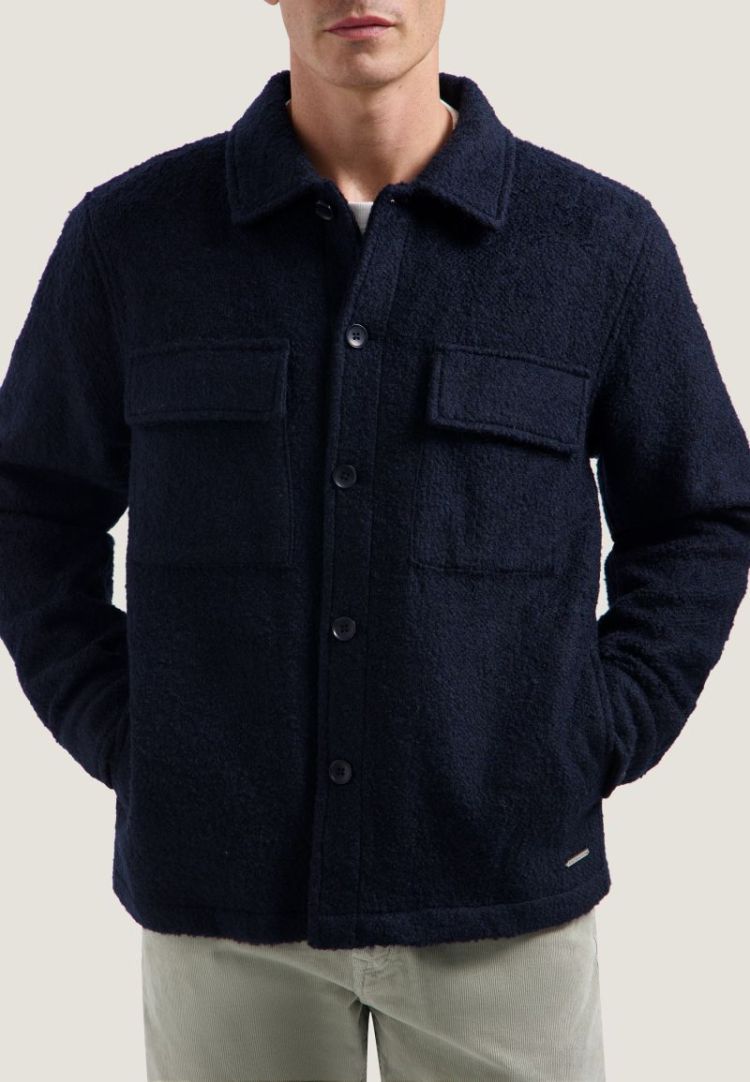 RILEY TEDDY OVERSHIRT 649 Dk. Navy
