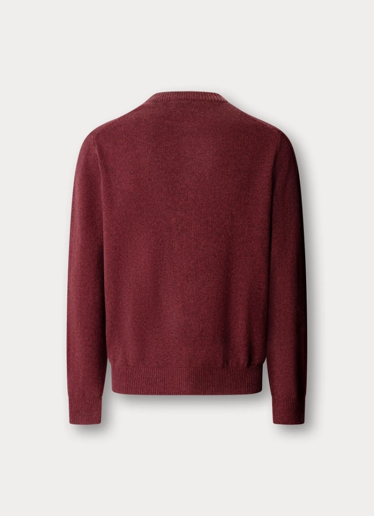 lambswool crew 283 oxblood
