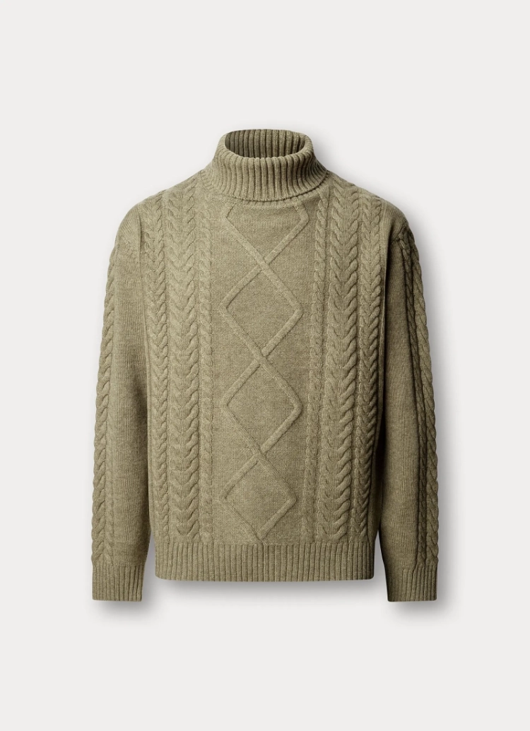 argyle cable rollnk 728 olive g