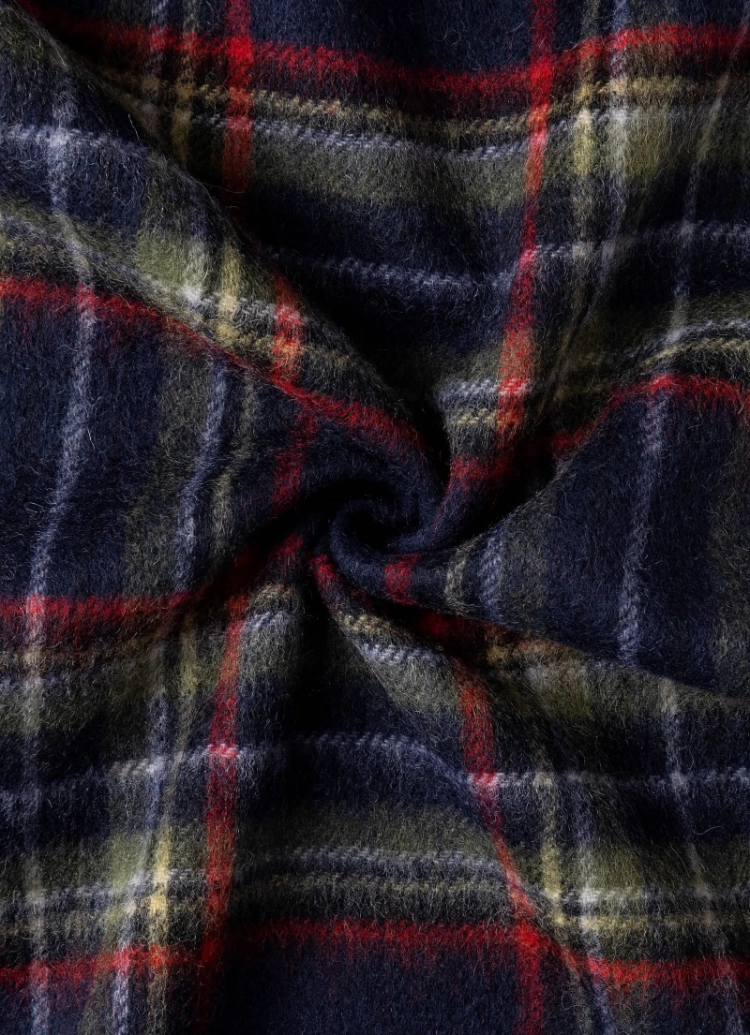 plaid logo scarf 781 hunter