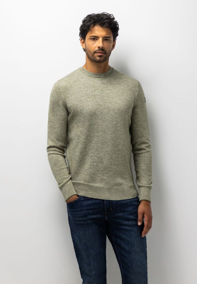 Pullovers 3719 mosgroen G