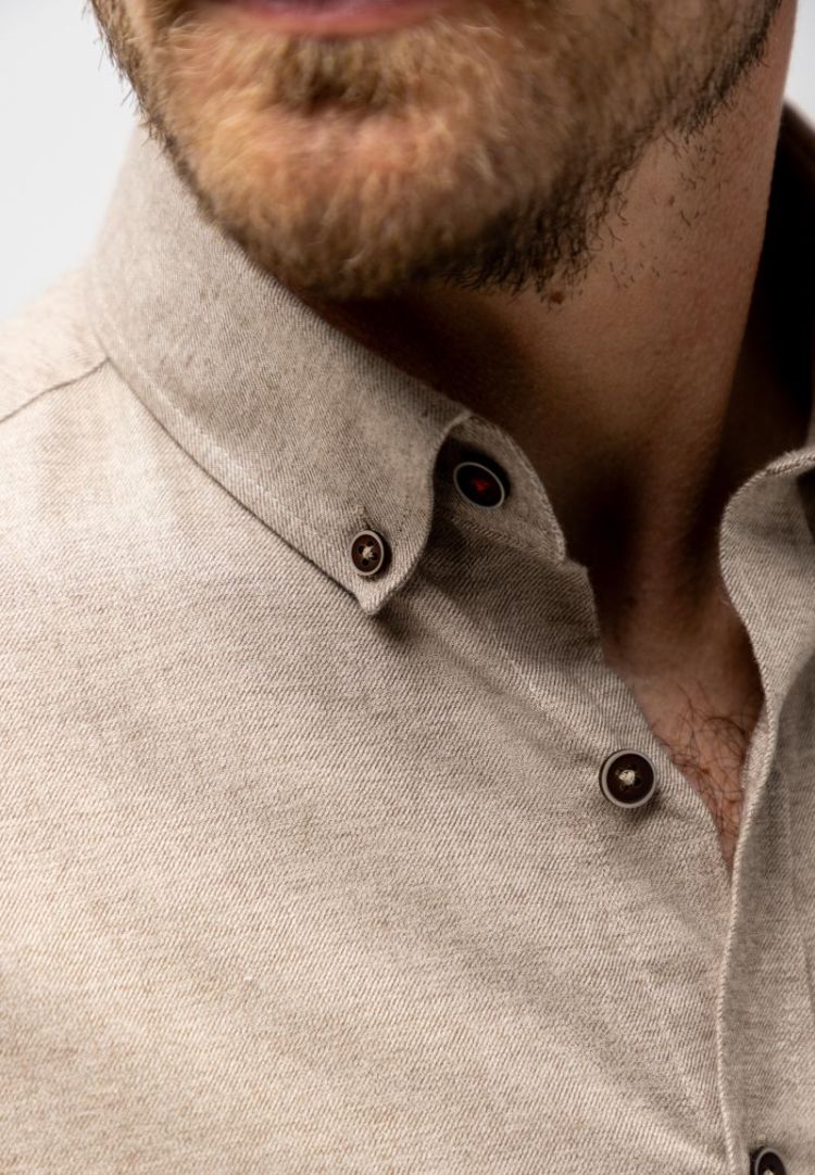Shirts LM 8711 taupe wit