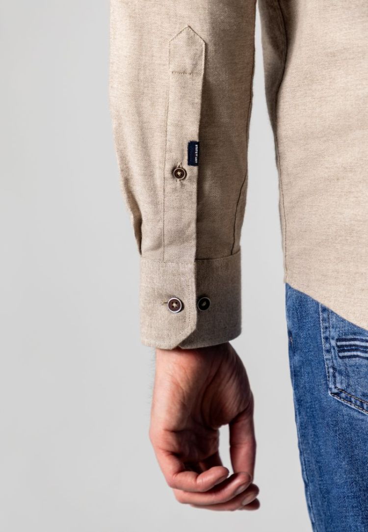 Shirts LM 8711 taupe wit