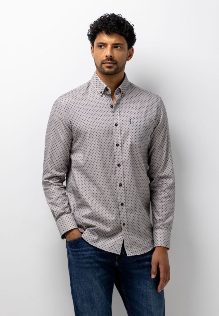 Shirts LM 8784 taupe cogn