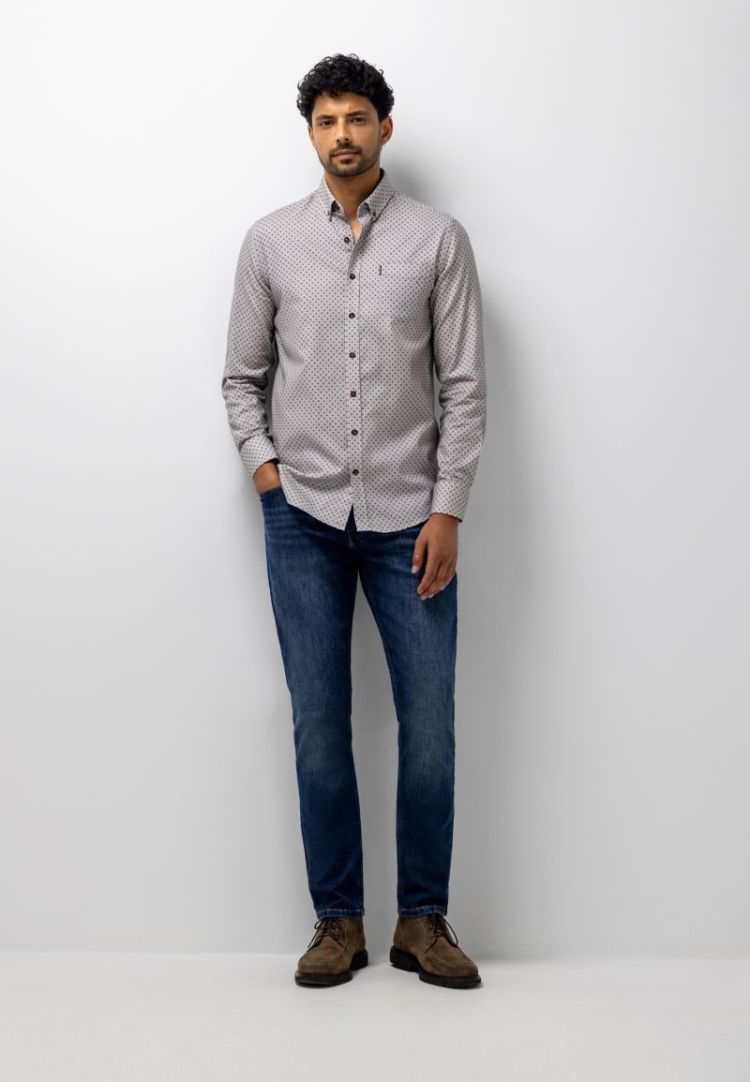 Shirts LM 8784 taupe cogn