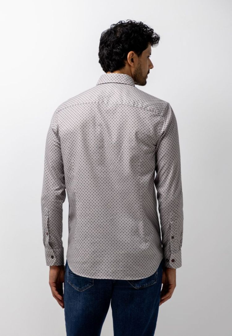 Shirts LM 8784 taupe cogn