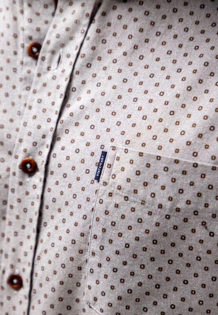 Shirts LM 8784 taupe cogn