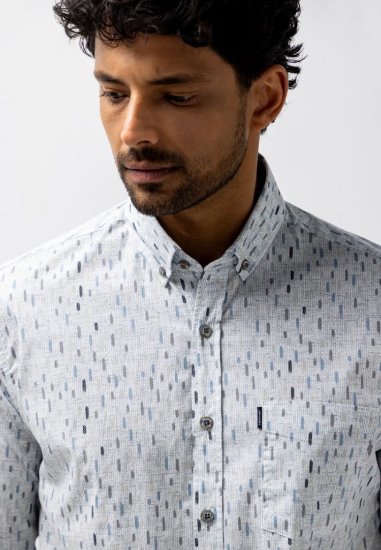 Shirts LM 5659 grijsblauw