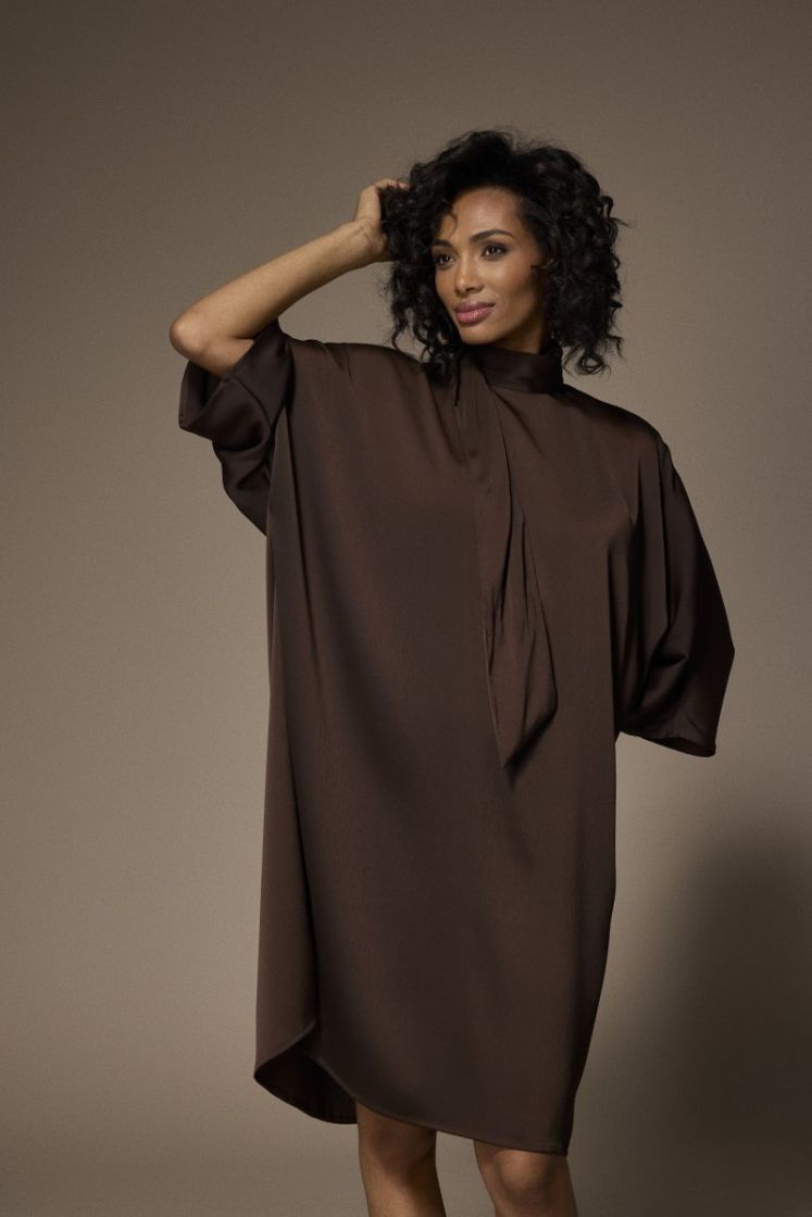 GALA SHORT DRESS 040 Brown