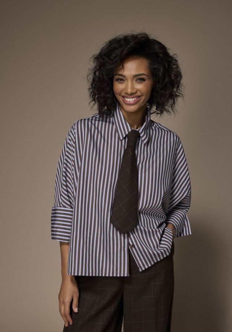 FLYNN BLOUSE 213 Brown/light