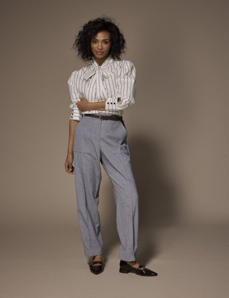 MAINE PANTS 081 Light grey