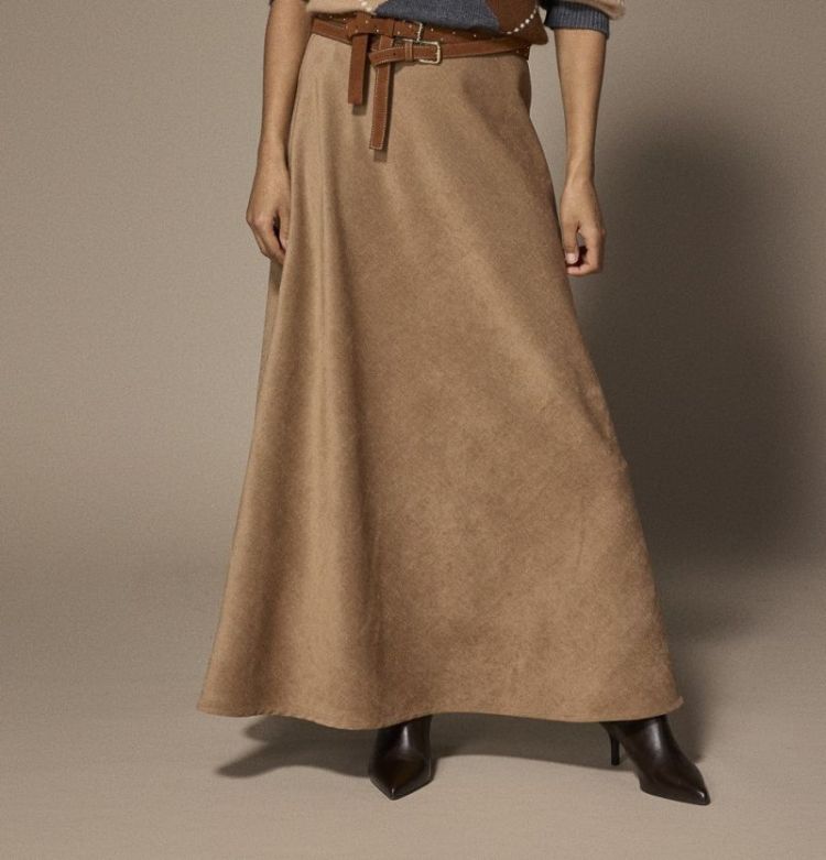 ROZA SKIRT 042 Camel