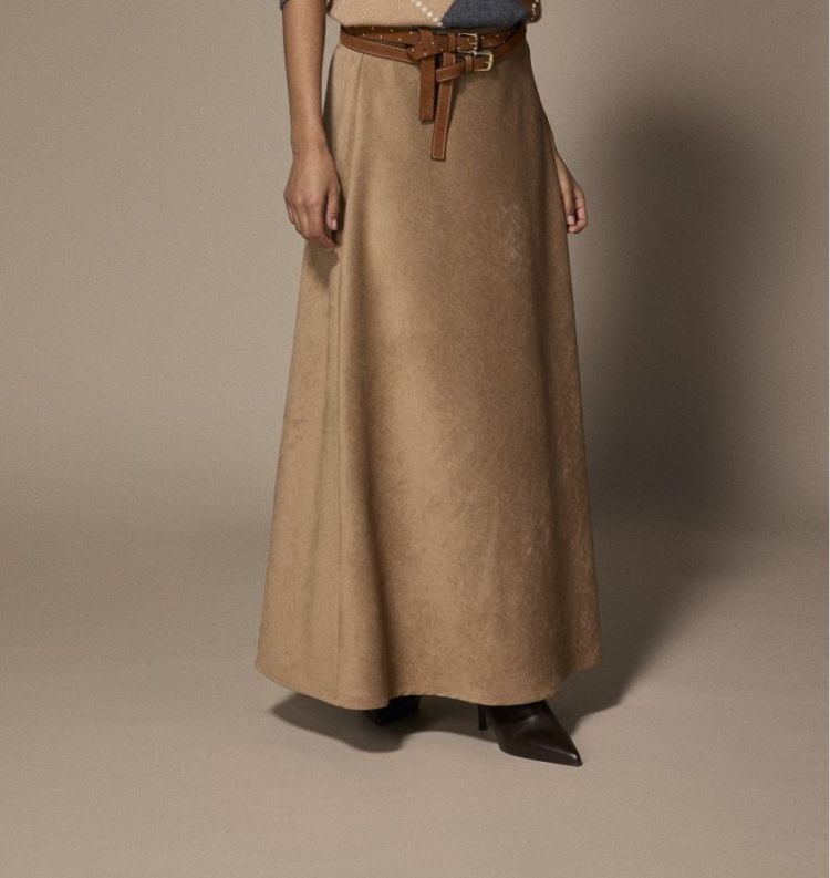 ROZA SKIRT 042 Camel