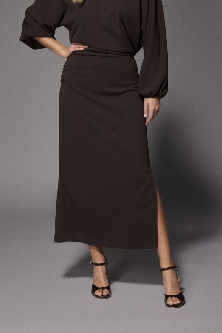 ELEONOR LONG DRESS 040 Brown