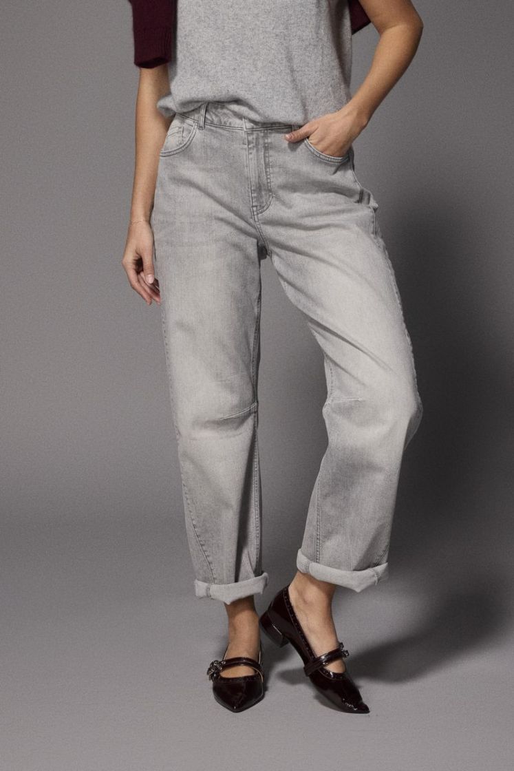 JACOB BARREL JEANS 081 Light grey