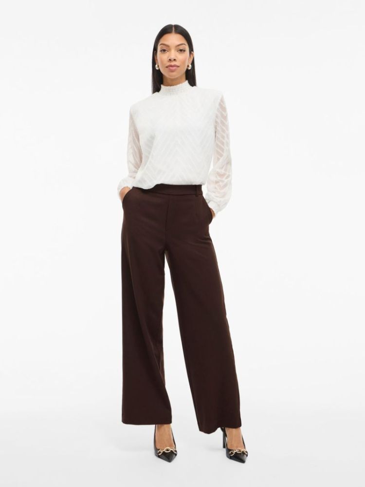 VIVARONE HW WIDE PANT 196326 Coffee B