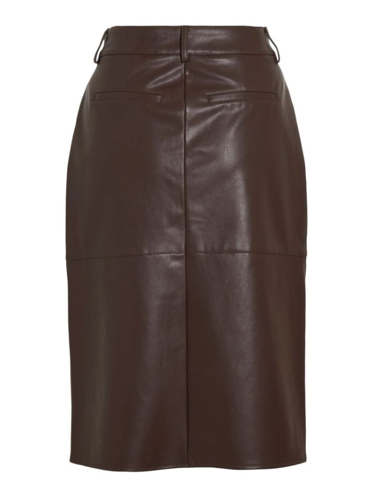 VIDAGMAR HW MIDI COATED SKIRT  196326 Coffee B