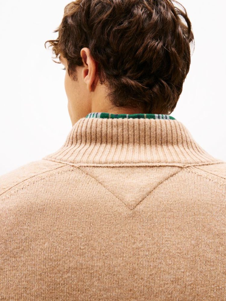 LAMBSWOOL ZIP MOCK RE5