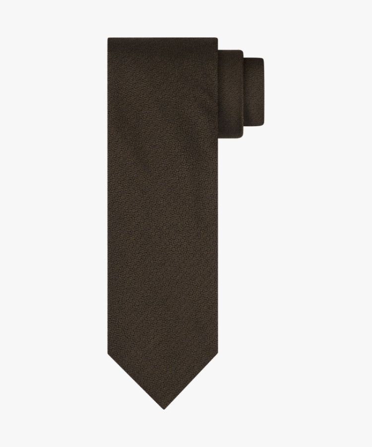 TIE SILK WOVEN BROWN H