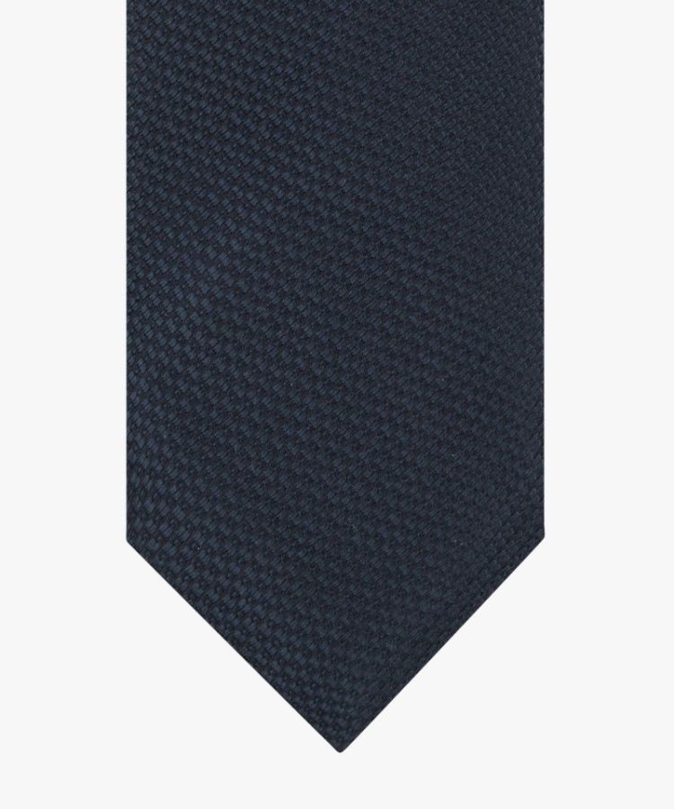 TIE SILK WOVEN NAVY P 