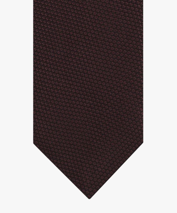 TIE SILK WOVEN BORDEAUX V 