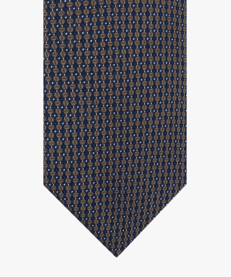 TIE SILK WOVEN BROWN H 