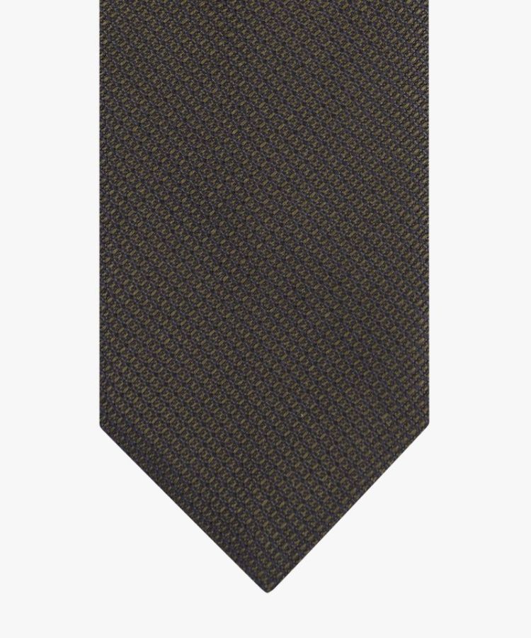 TIE SILK WOVEN DARK BROWN H2 