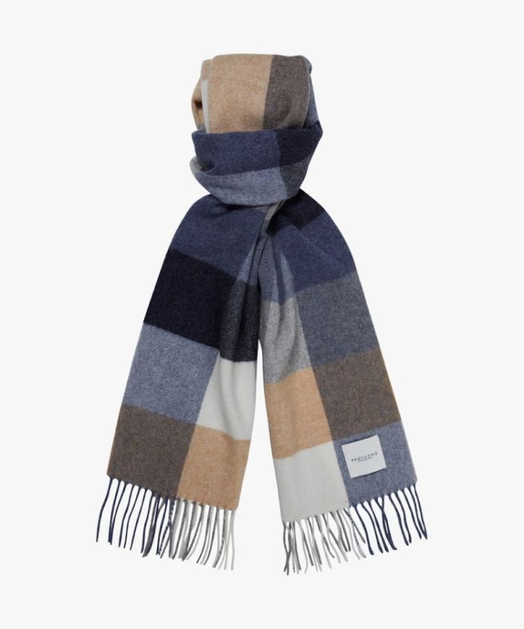 SCARF LAMBSWOOL M BLUE M2