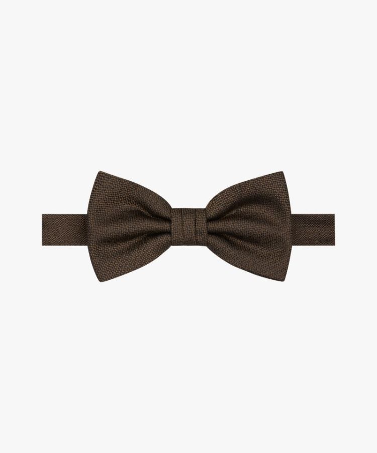 BOWTIE SILK WOVEN BROWN H