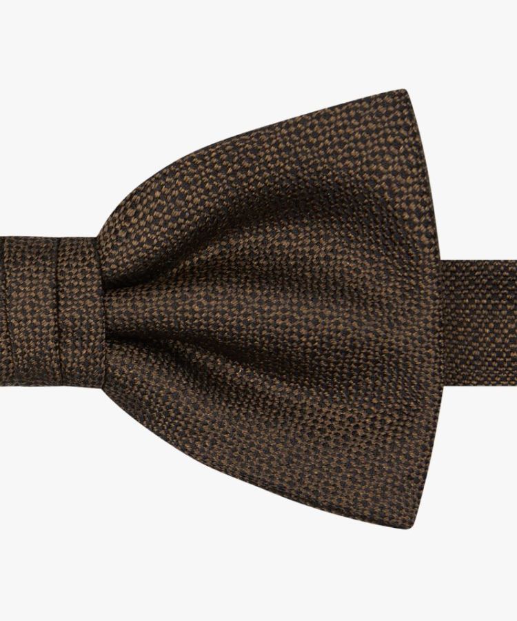 BOWTIE SILK WOVEN BROWN H 