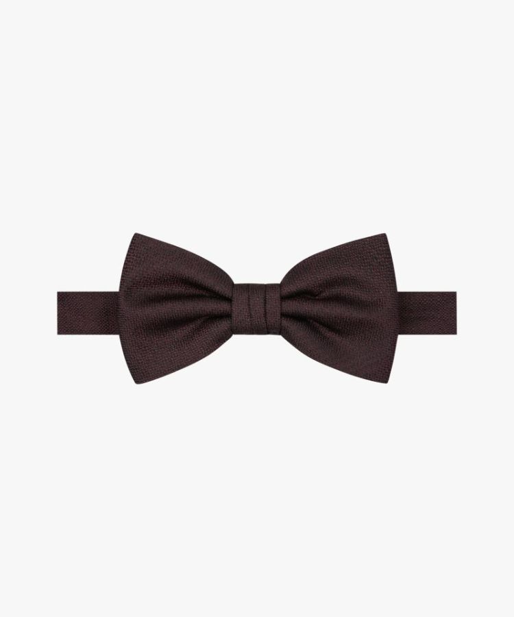 BOWTIE SILK WOVEN BORDEAUX V