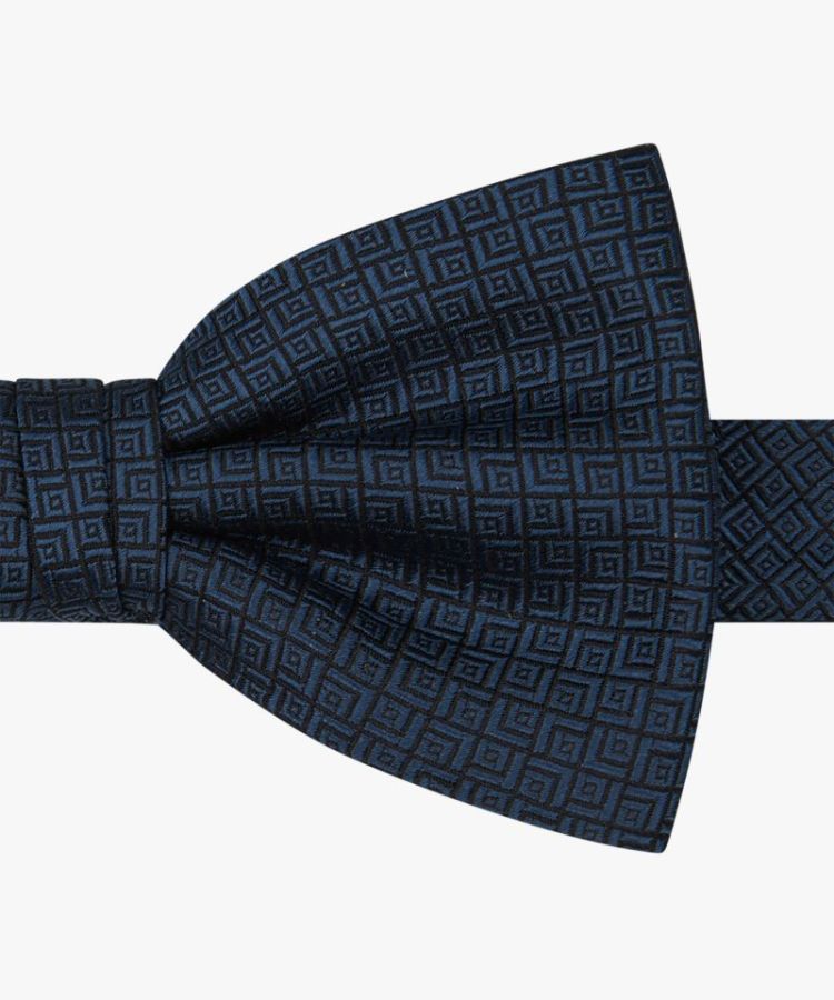 BOWTIE SILK WOVEN NAVY P 