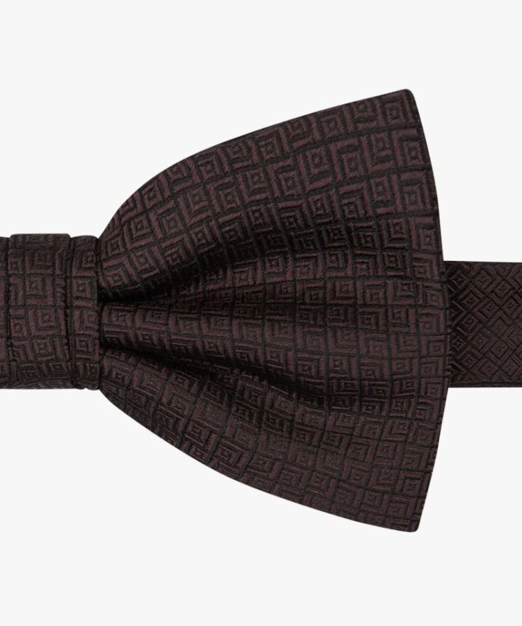 BOWTIE SILK WOVEN BORDEAUX V 