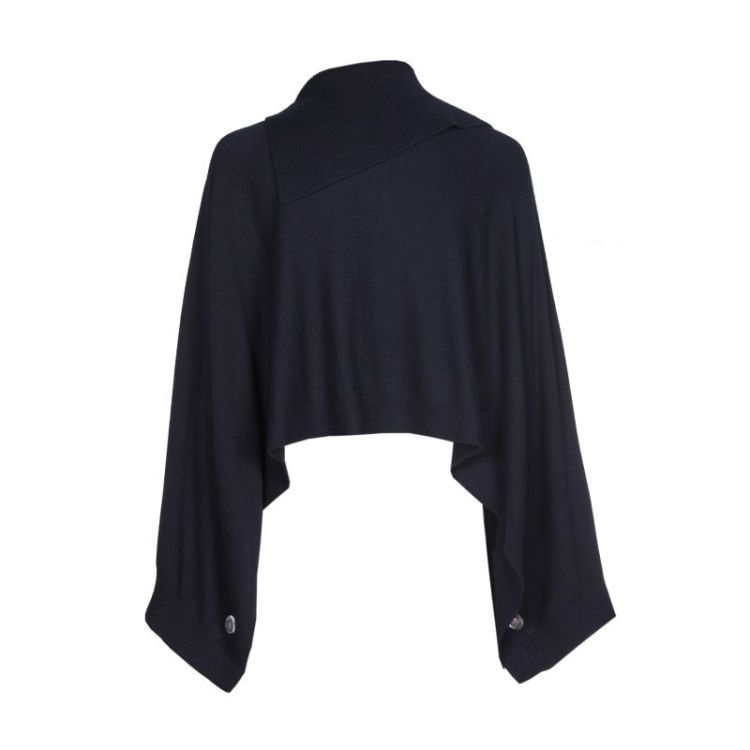 Losse poncho met wijde mouwen 21 Midnight Blu
