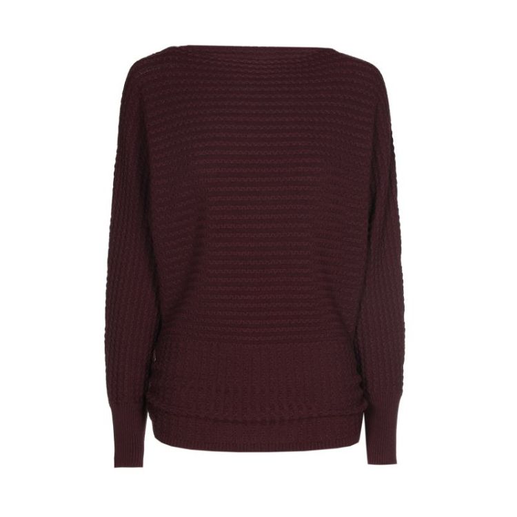 Tijdloze pull met elegante breistructuur 52 Burgandy