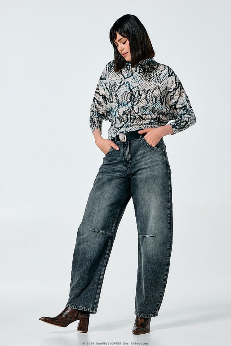 Barrel jeans, normal waist 13 Jeans Dark G