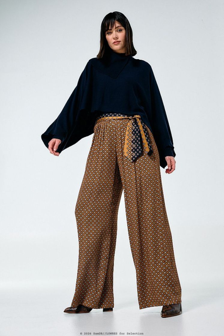 Retro broek, elastic waist 29 Multi Color