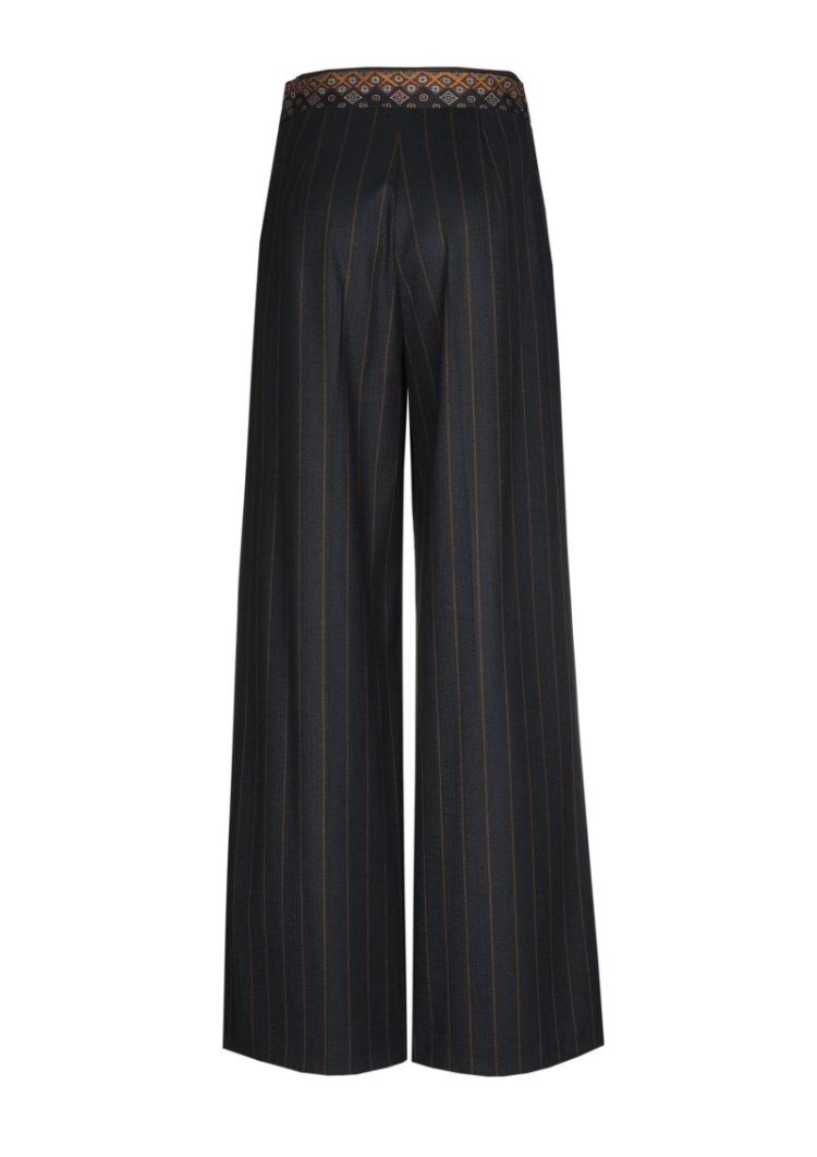 City-look broek met dasriem, normal waist 21 Midnight Blu
