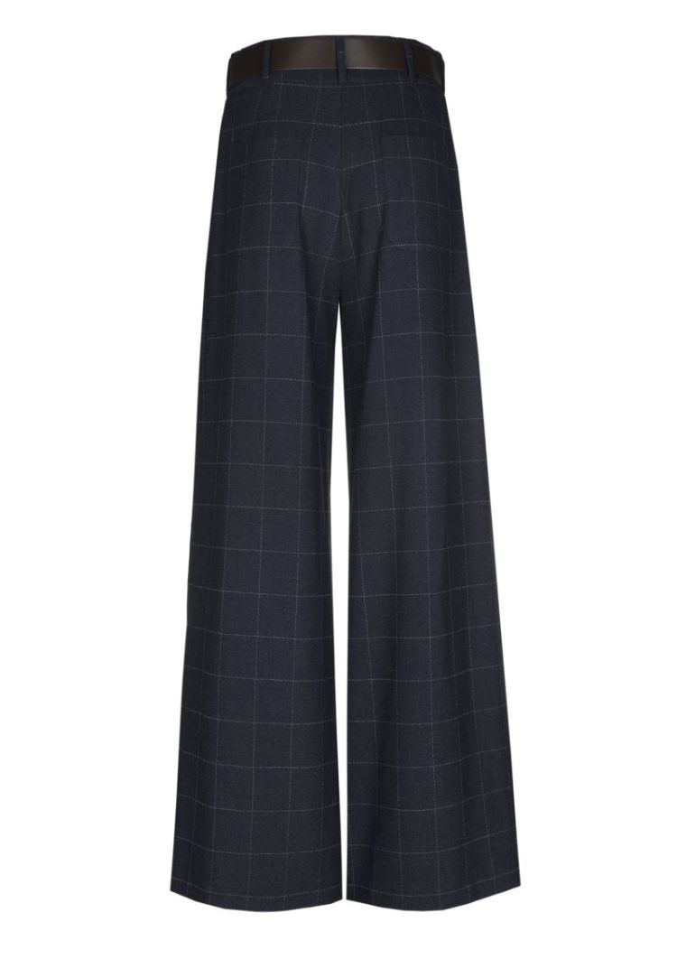 Elegante broek met subtiele ruit, mid waist 21 Midnight Blu