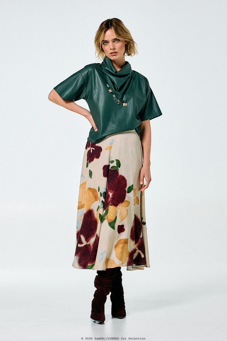 Vloeiende midi-rok 69 Multi Color