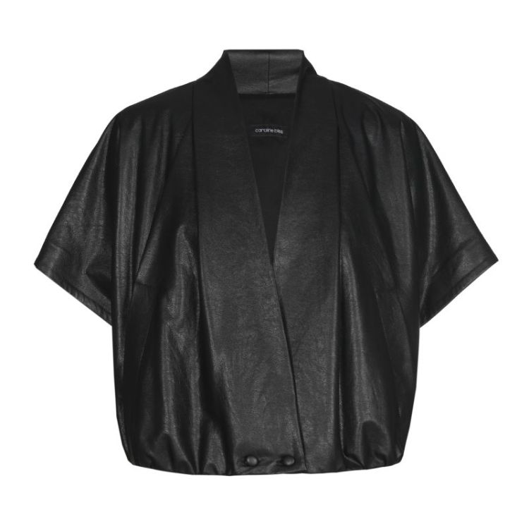 Elegante bomber in vegan leather 10 Black