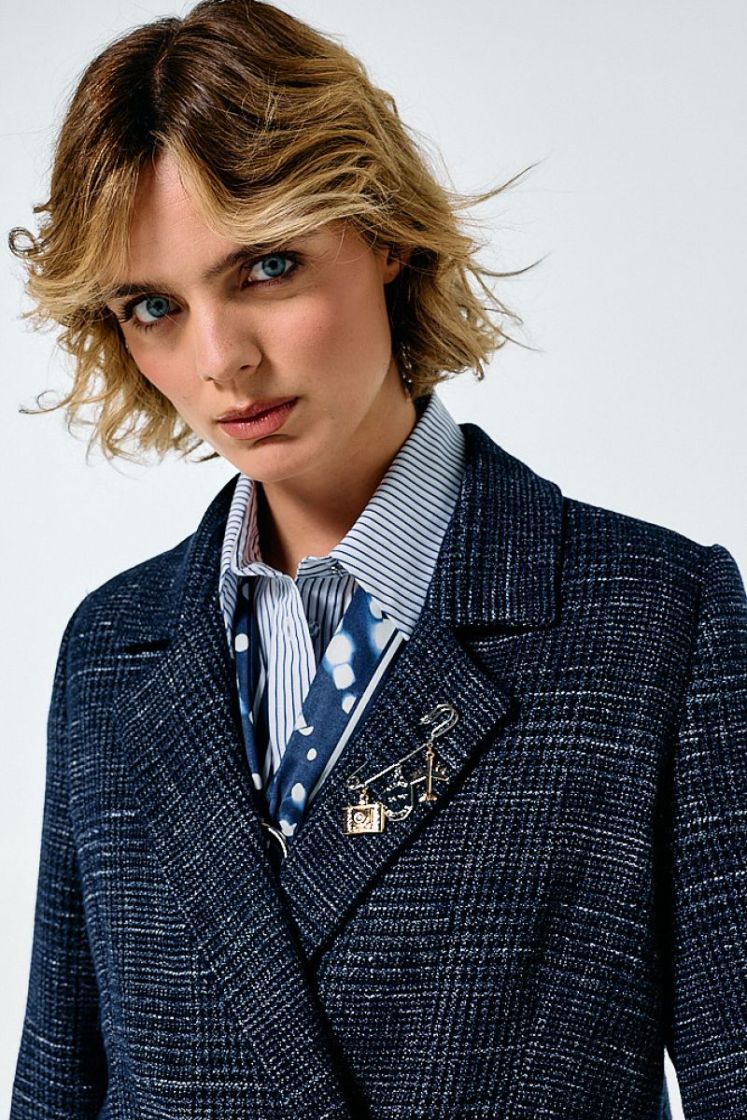 City blazer met afneembaar speld 21 Midnight Blu