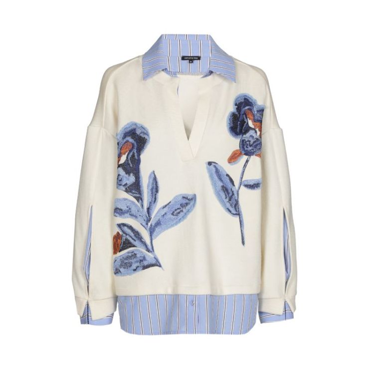 Two-in-one sweater met broderie 29 Multi Color
