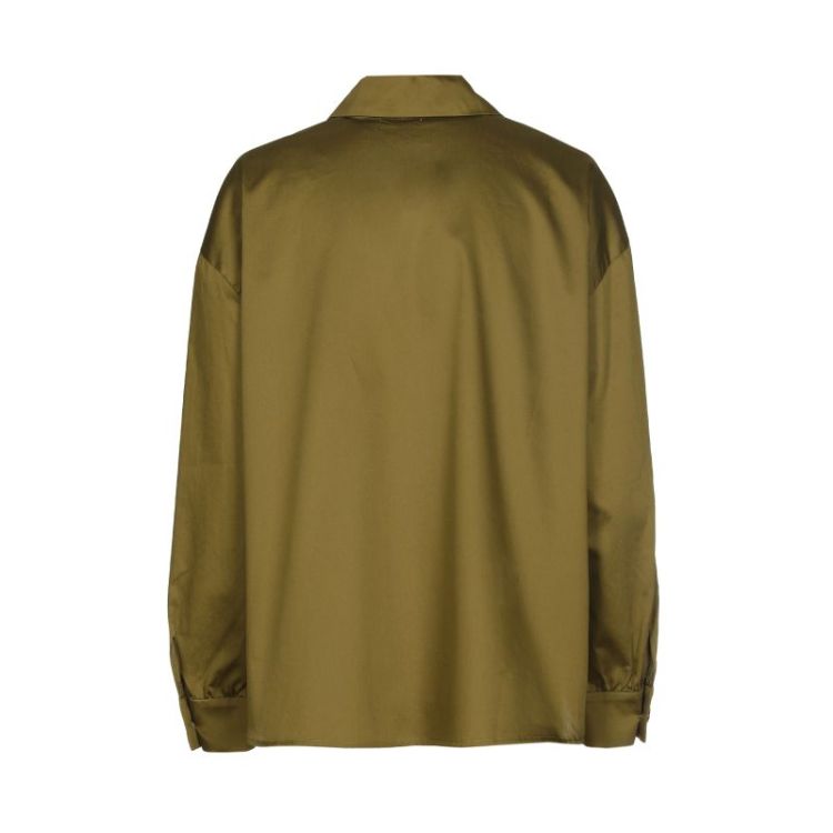 Oversized hemd met afneembare broche 66 Matcha