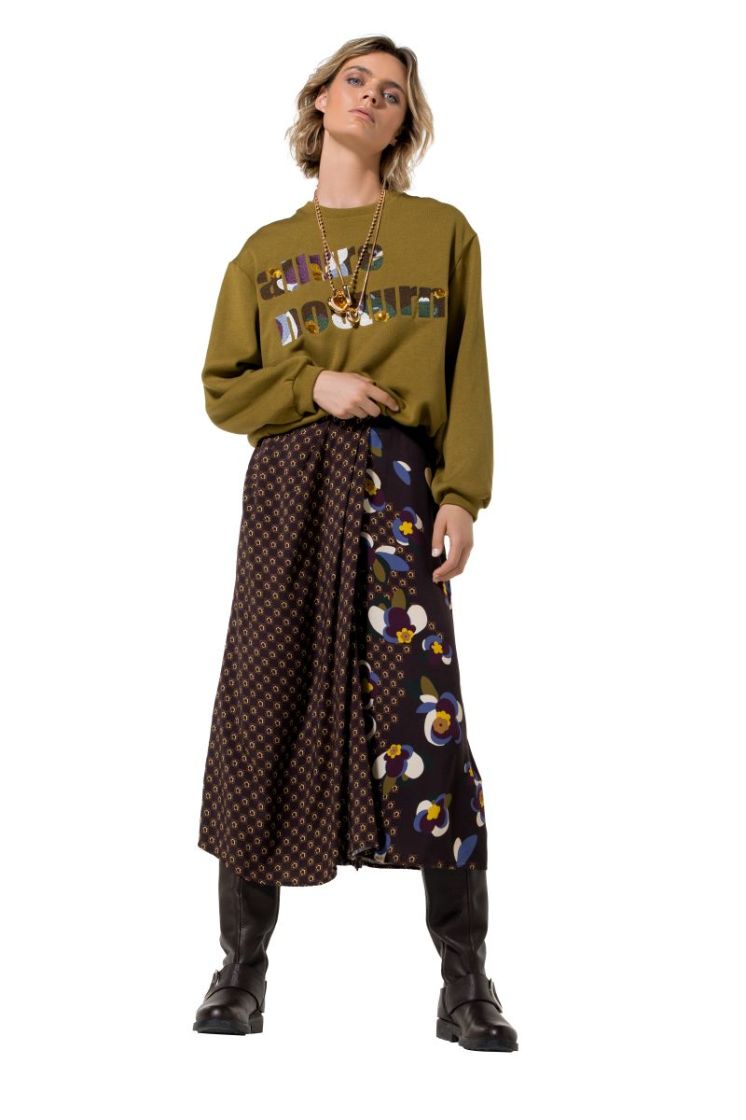 Midirok met met borduurwerk en pailletten 69 Mullti Color
